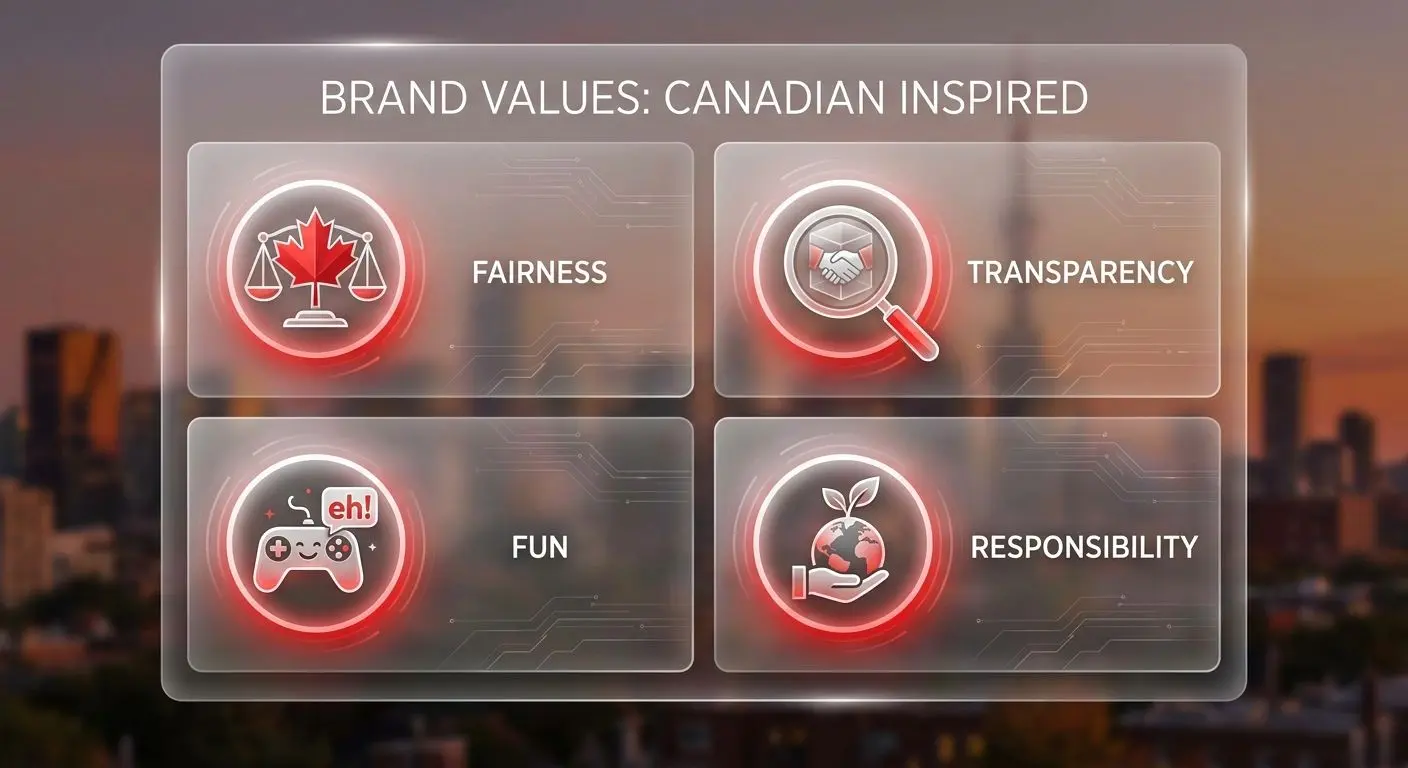 PlayOJO Canada Core Values Illustration Illustration of PlayOJO Canada core values including fairness and transparency