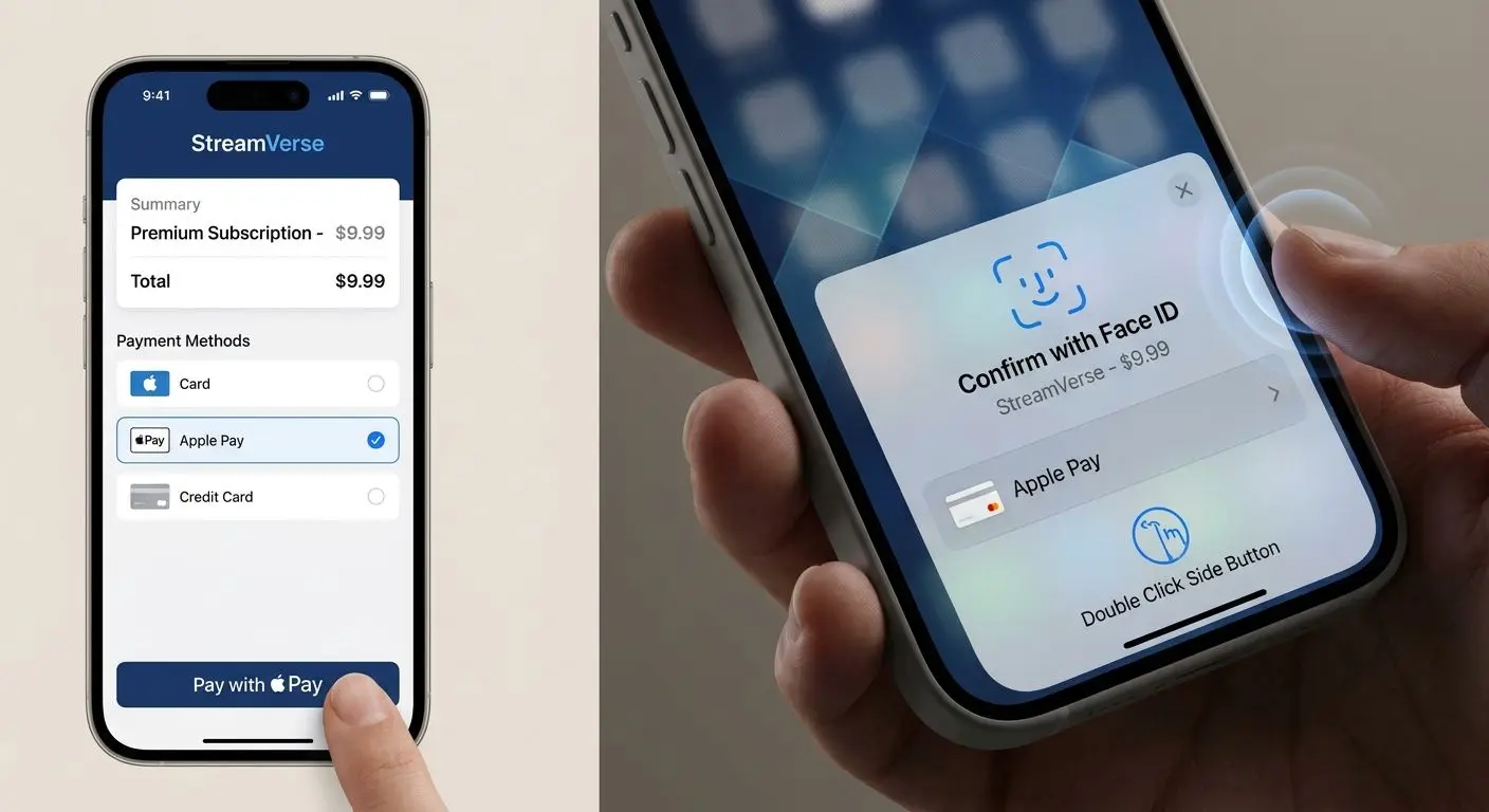 Apple Pay deposit flow on iPhone for PlayOJO cashier