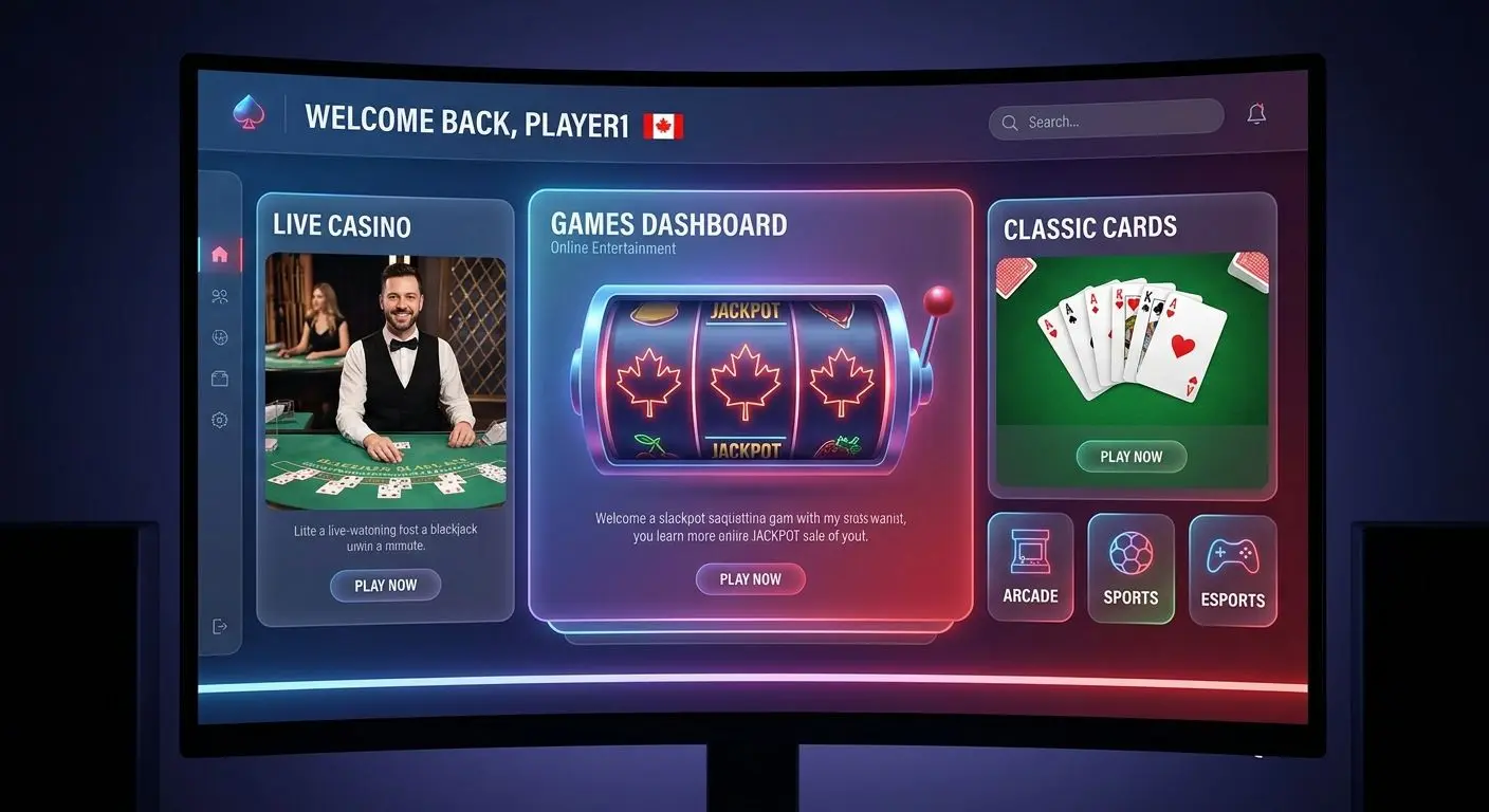 PlayOJO Game Categories Overview Collage of slots, live tables and card game categories in an online games lobby