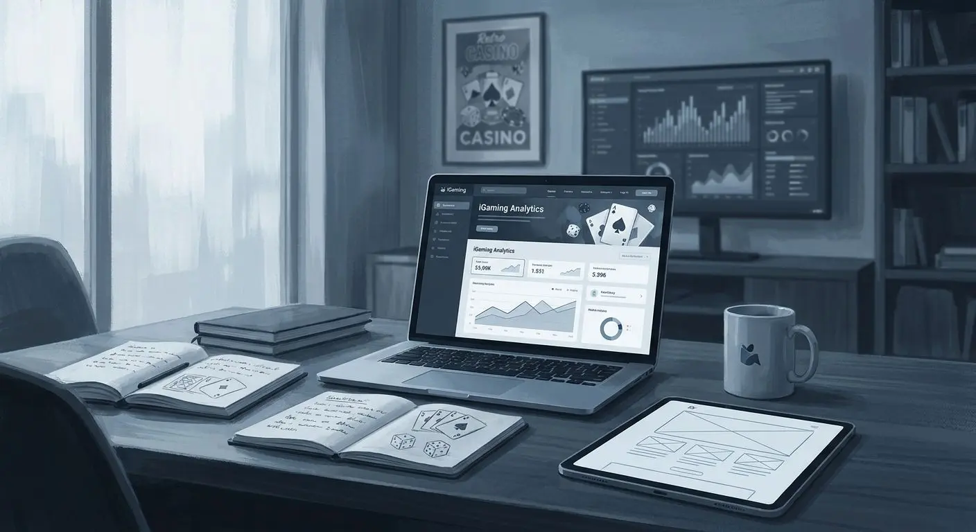 Editorial style image representing an iGaming writer at work